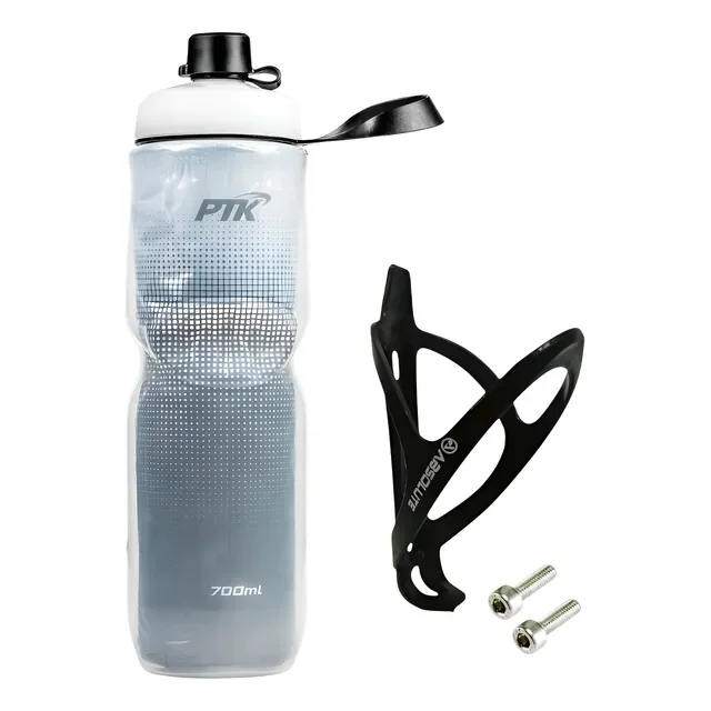 Garrafa Caramanhola Térmica P/ Bicicleta 700ml C/ Suporte Ab
