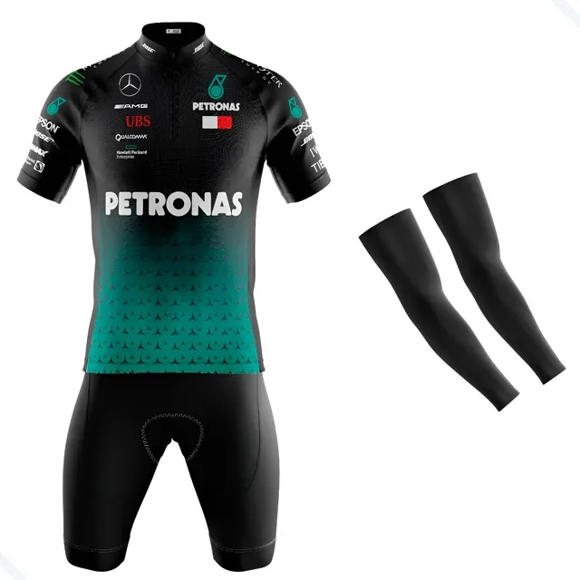 Kit Roupa Ciclismo Masculino Mountain Bike Dry Fit F1 Preta