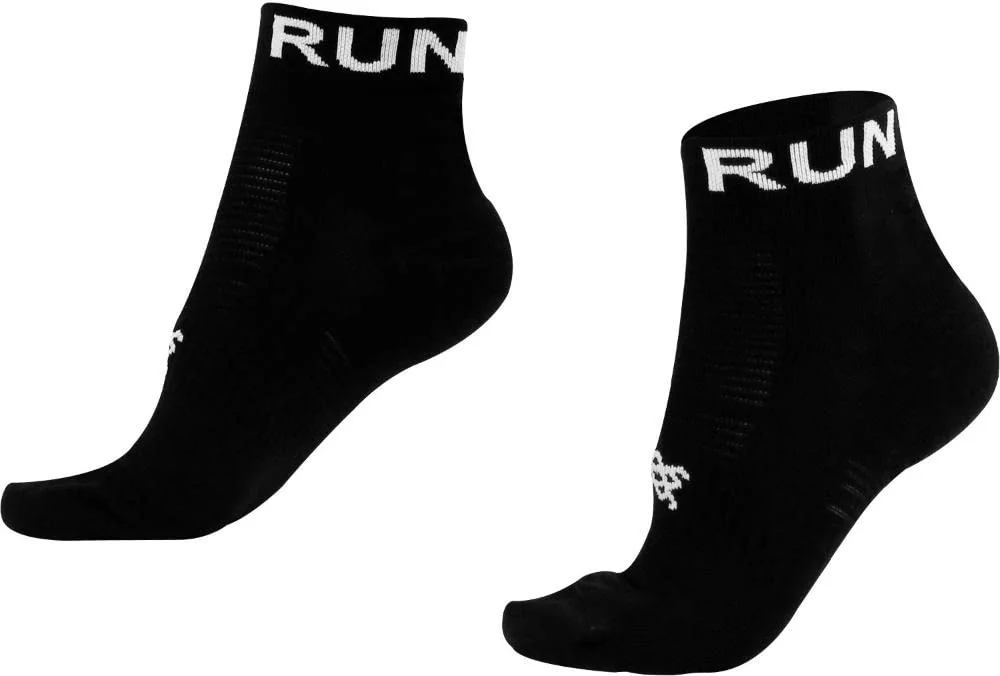 Meia Curta para Corrida Hupi - Running Pro Run Preto