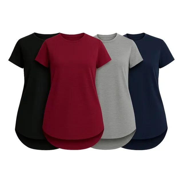 Kit 4 Camiseta Dry Fit Feminina Academia Fitness Tapa Bumbum