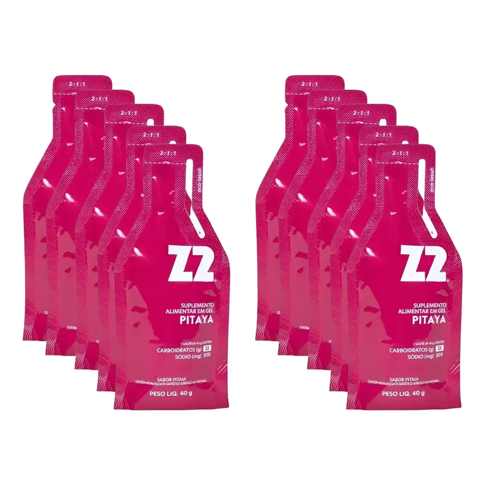 Gel Z2 Sabor Pitaya Kit Com 10 Sachês Da Z2foods