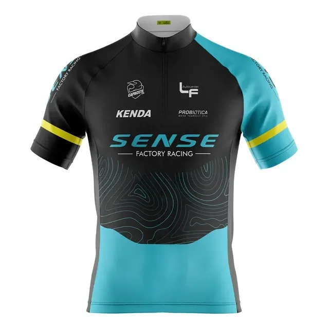 Camisa Ciclismo Camiseta Ciclsita Masculina Sense Azul Uv 50