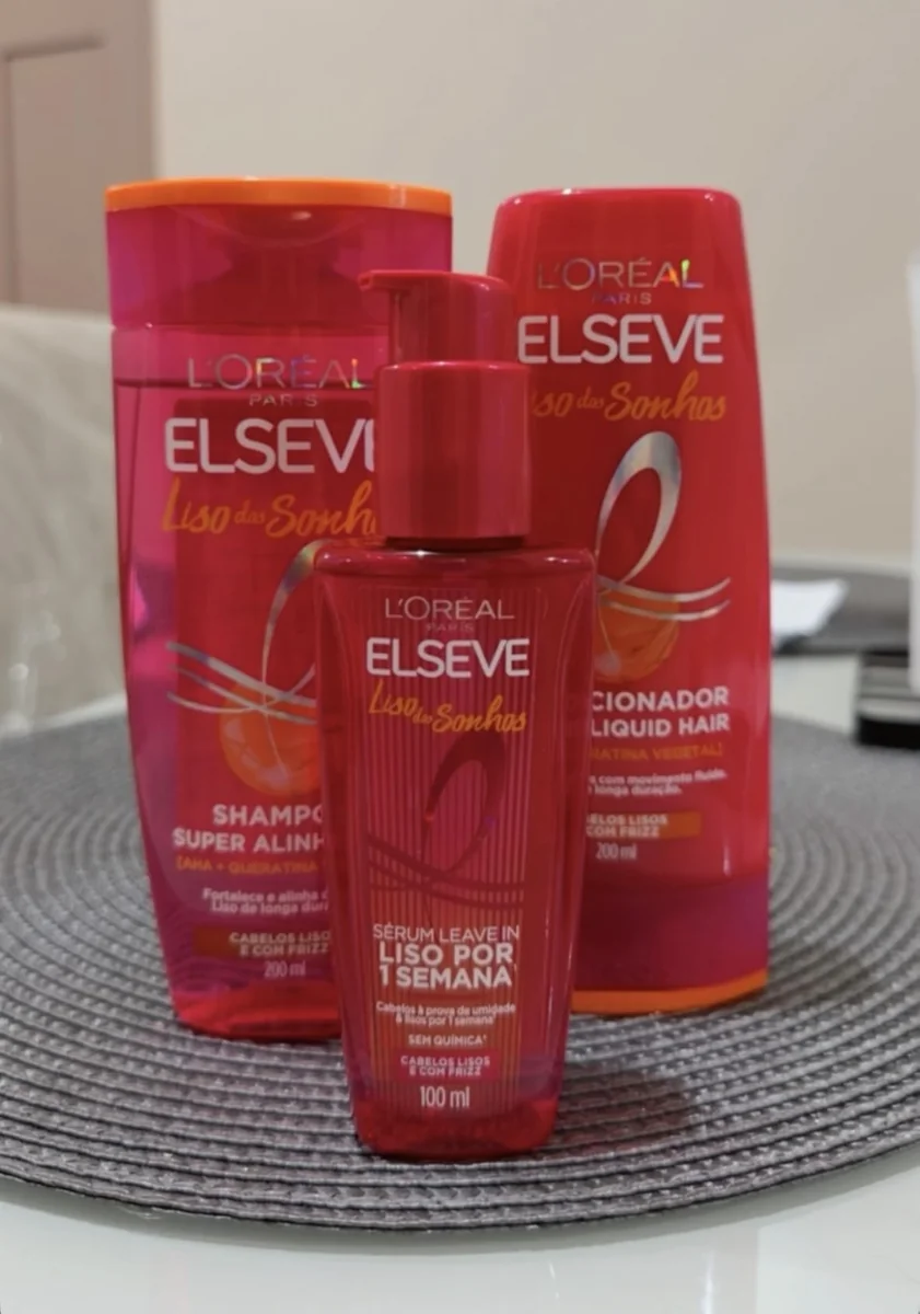 L'Oréal Paris Elseve Liso dos Sonhos Kit Shampoo, Condicionador e Sérum