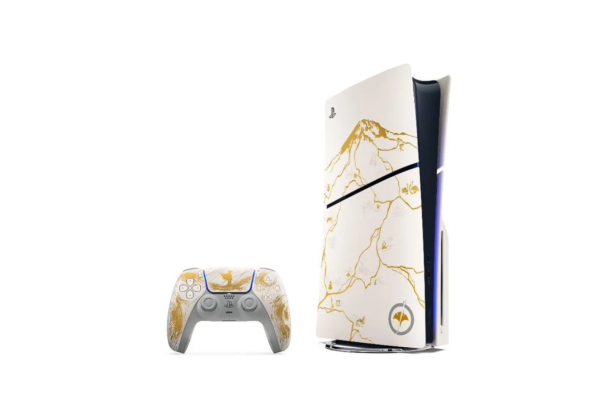 Pack do console PlayStation®5 – Edição Limitada Ouro - Ghost of Yōtei
