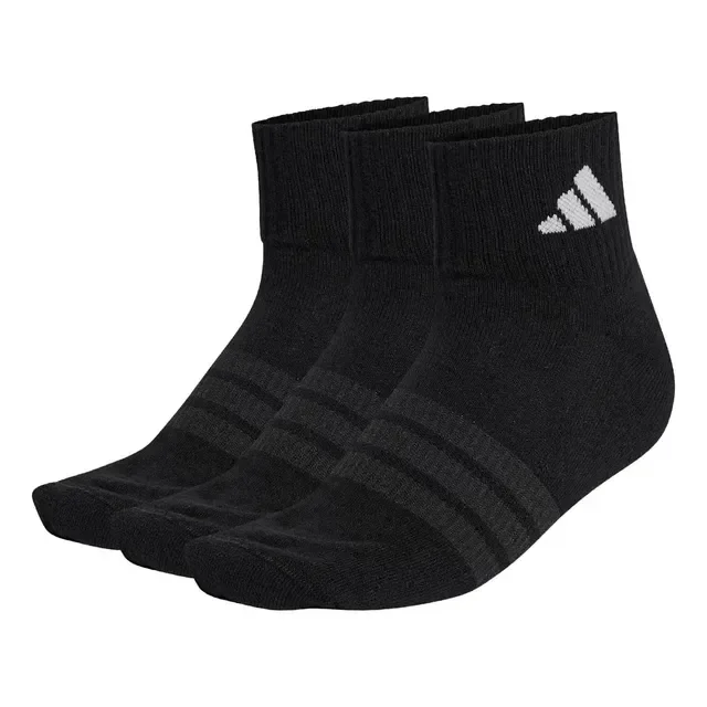 Meia adidas Cano Médio Cushioned Ankle 3 Pares Esportivas