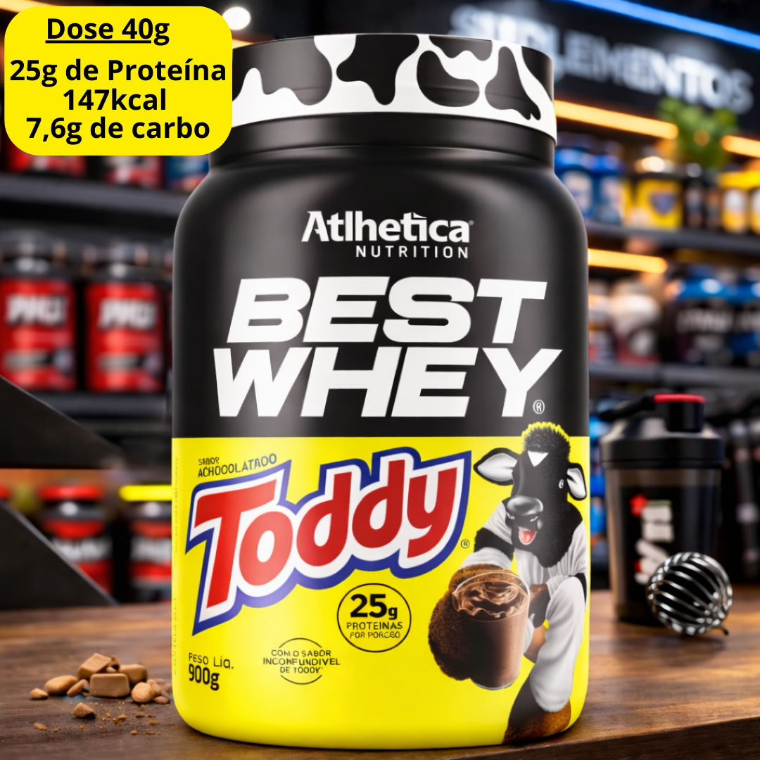 Atlhetica Nutrition Best Whey Achocolatado Toddy Athletica Nutrition 900G.