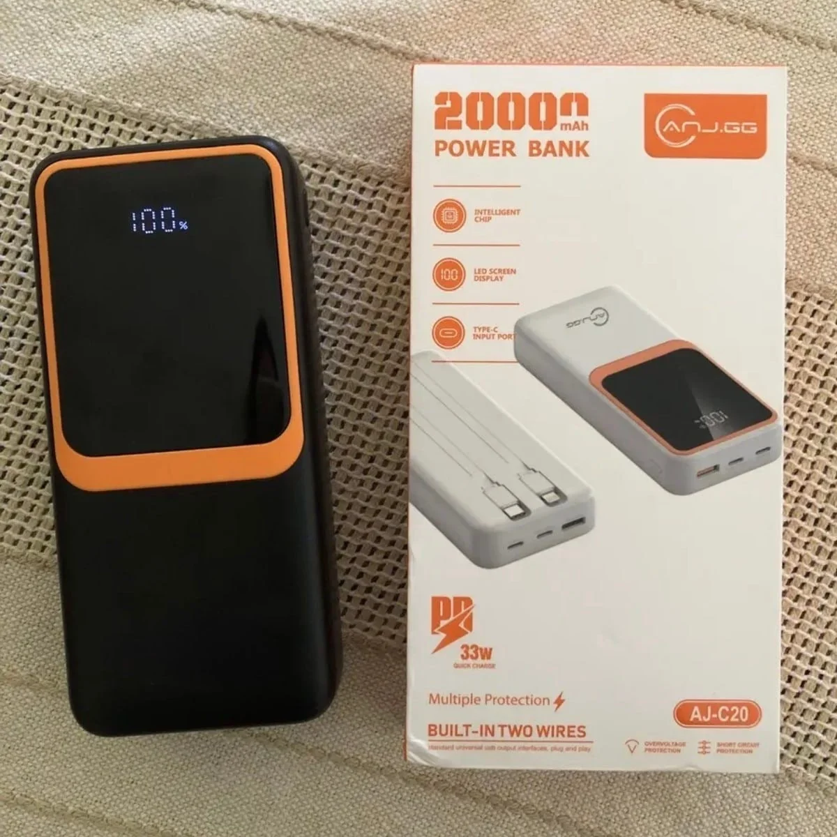 Power Bank 20.000mah Carregador Portátil Carga Rápida Premium Com Display Compatível Com Todos Os Celulares E Dispositivos Marca Kateluo Sortido