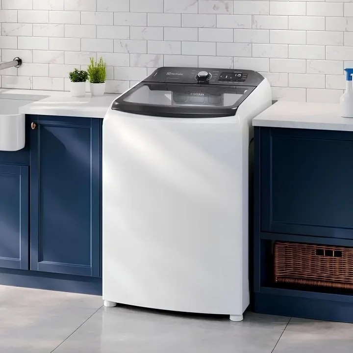 Máquina De Lavar 15kg Electrolux Premium Care Com Cesto Inox, Jet&clean E Time Control Lec15 127v Branco