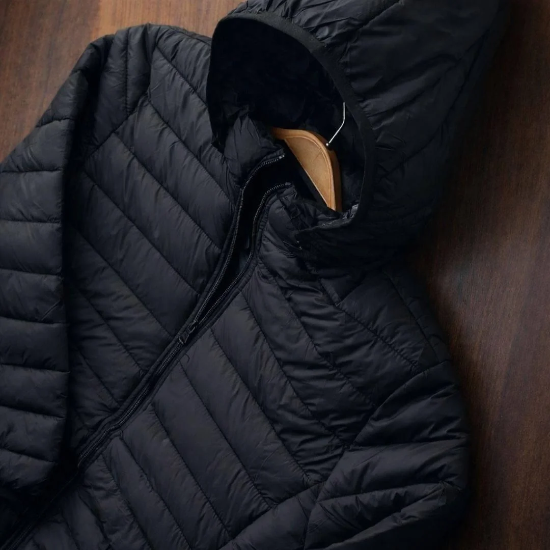 Jaqueta Feminina Bobojaco Puffer Impermeável Com Capuz Nylon