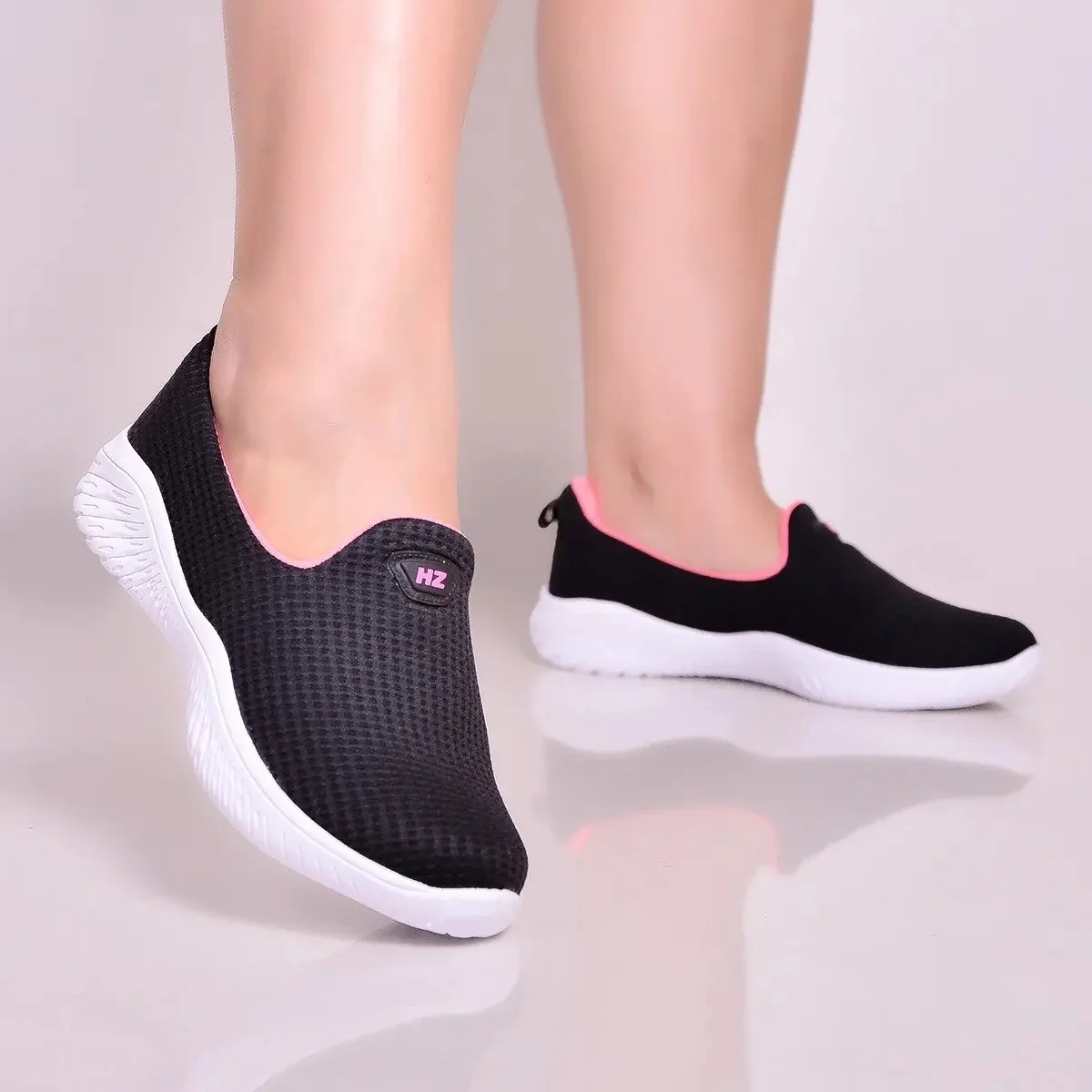 Sapatilha Ortopédica Feminino Calce Fácil Caminhada Promoção