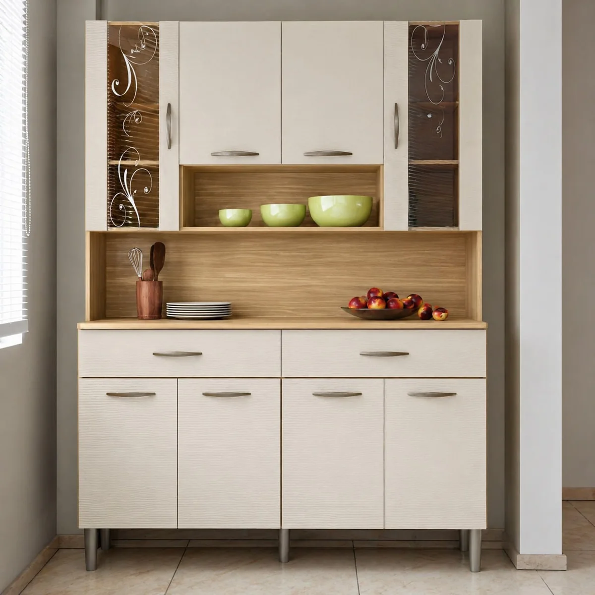 Armário De Cozinha 8 Portas 2 Gavetas Freijó/soft Ajwt