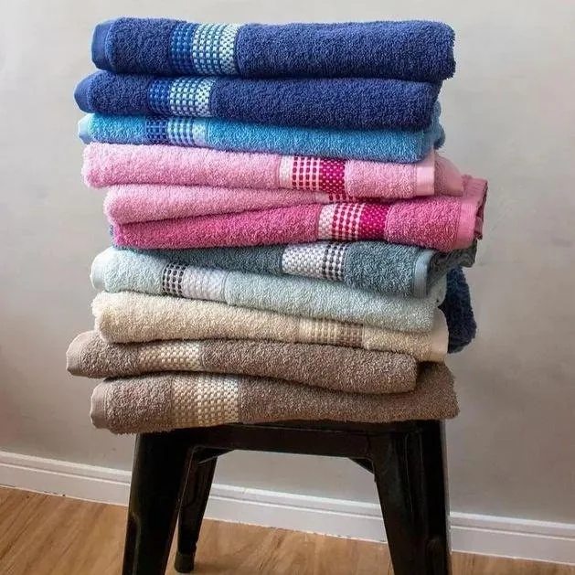 Jogo De Banho E Rosto 4 Pçs Algodão Venus Select Camesa Lisa Piscina Claro Com Piscina Escuro