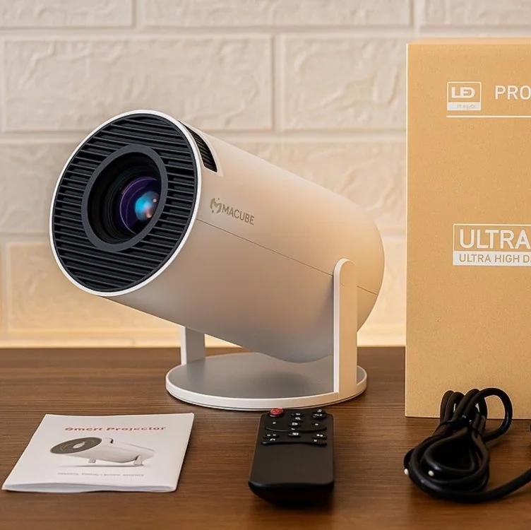 Projetor Portátil 4k Hd Android 11.0 Smart Wifi 5g Bluetooth Branco 127/220v