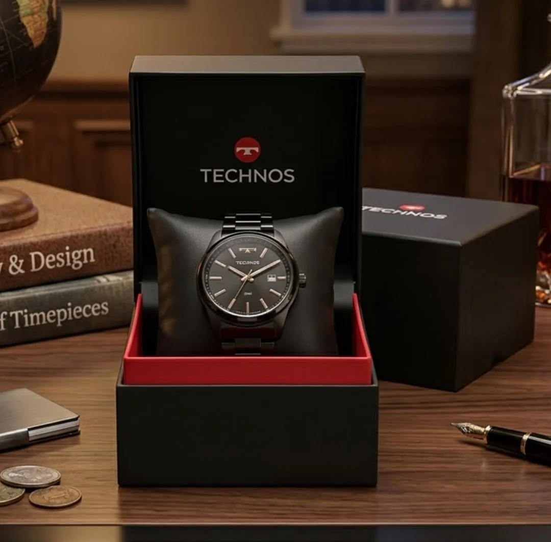 Relógio Technos Feminino Preto 2035ndf/1p Aço Inox 50m