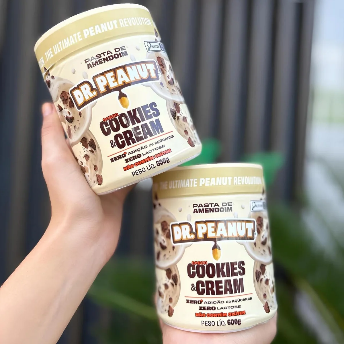 Pasta De Amendoim Dr. Peanut Sabor Cookies & Cream De 600g