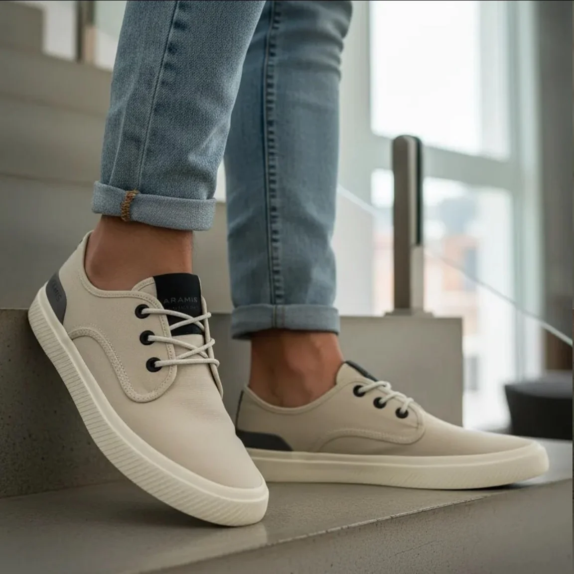 Tênis Aramis Daily Dock Canvas Bege Masculino Adulto