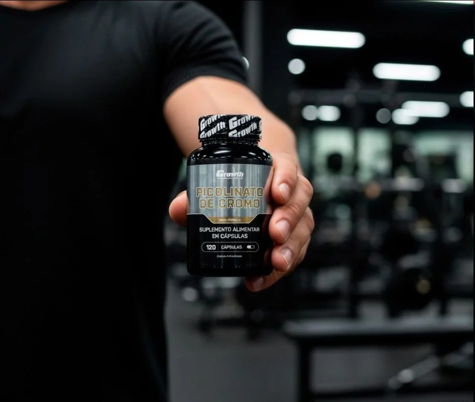 Picolinato De Cromo 120 Cáps. Growth Supplements Sem Sabor