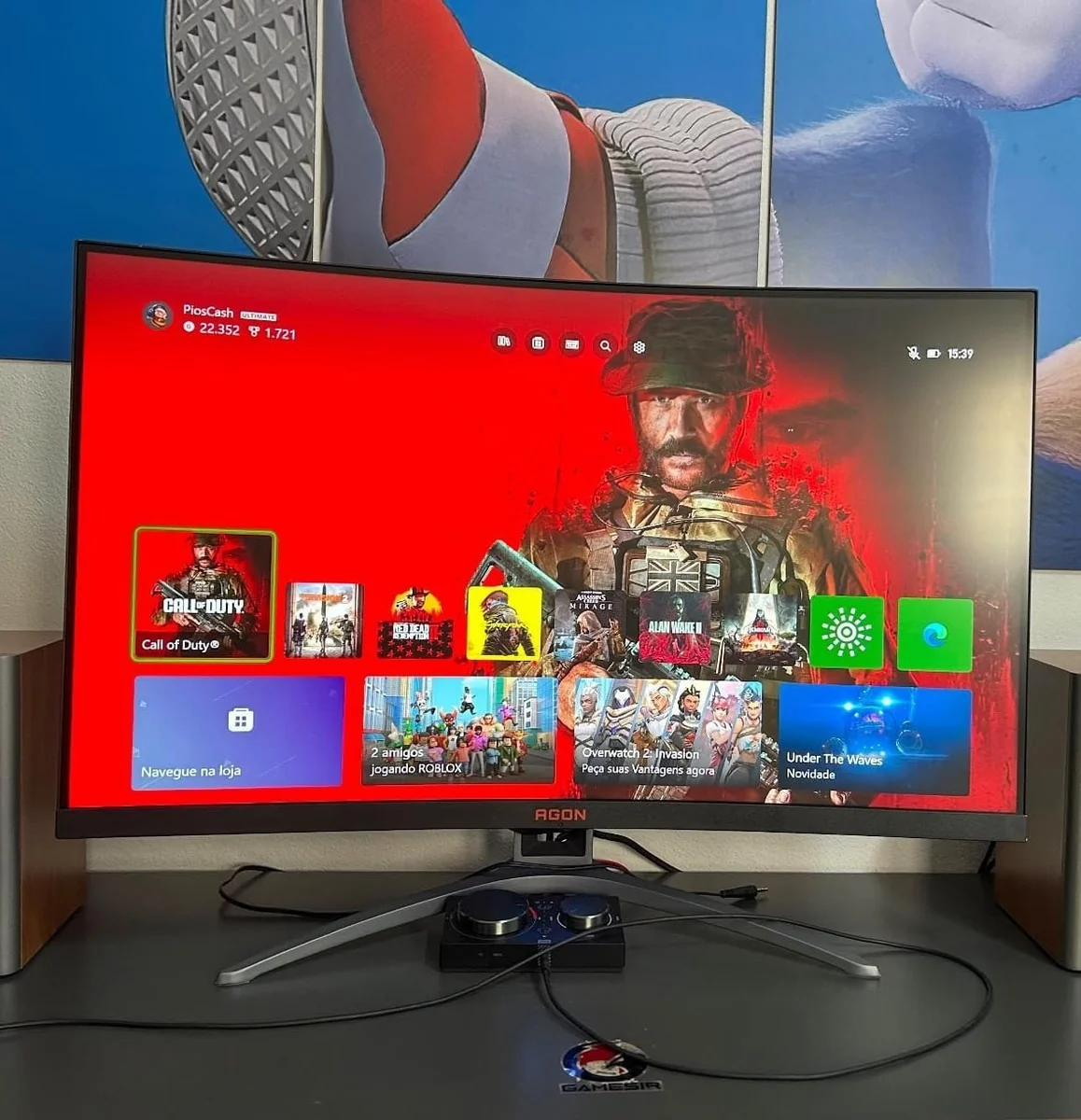 Monitor Gamer AOC Agon 32" Curvo 165Hz 1ms FreeSync AG323FCXE