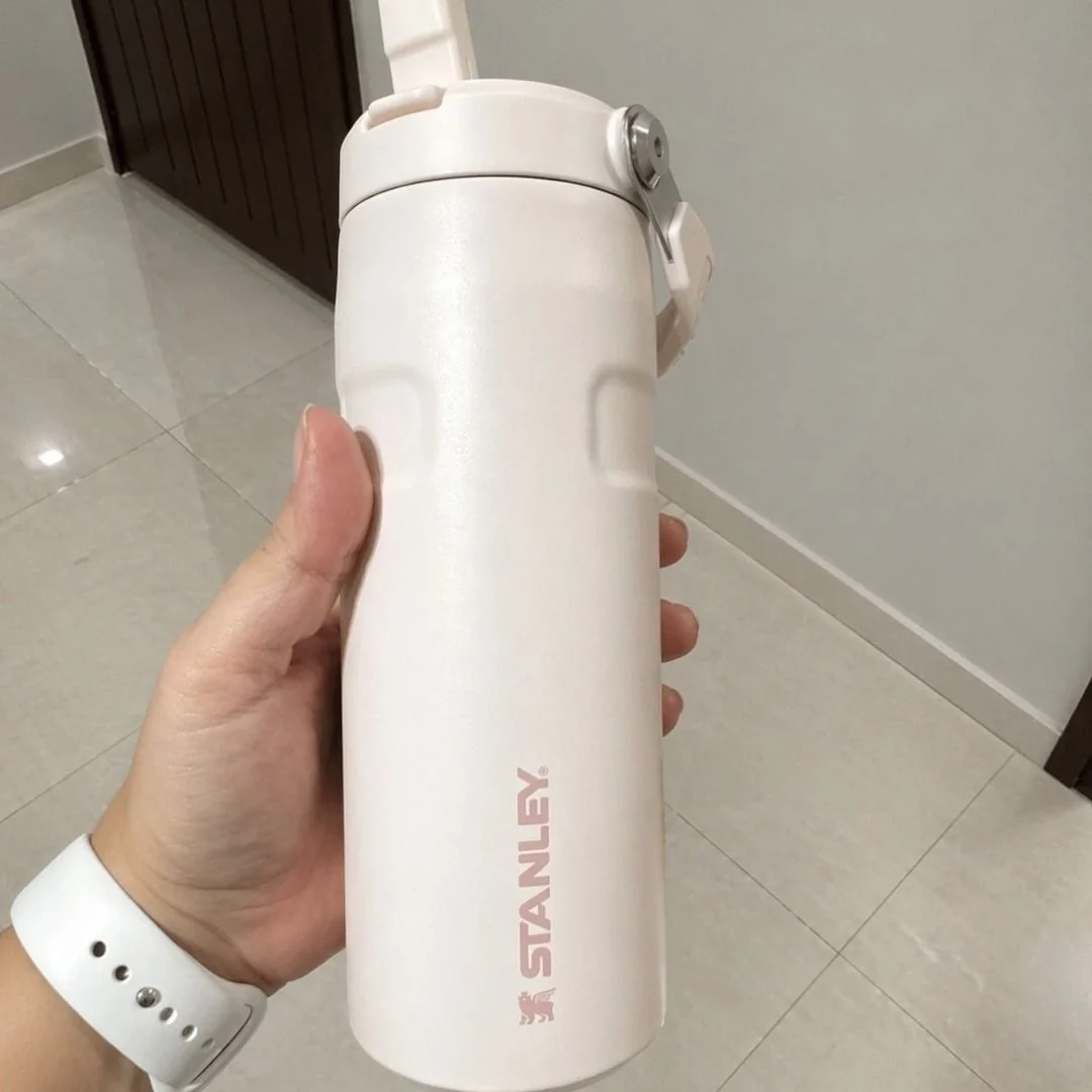 Garrafa Térmica Aerolight Flip Straw 473 Ml Rose Quartz Stanley