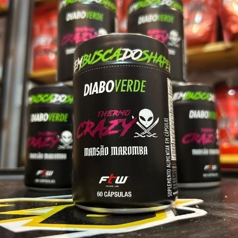 Termogênico Thermo Crazy Pote 60 Cáps Ftw - Diabo Verde 60 Cápsulas