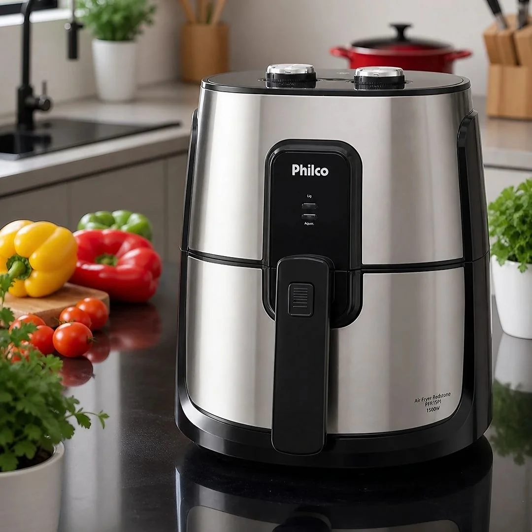 Fritadeira Air Fryer Philco Pfr15pi Redstone 4,4l 1500w Cor Prateado 220v