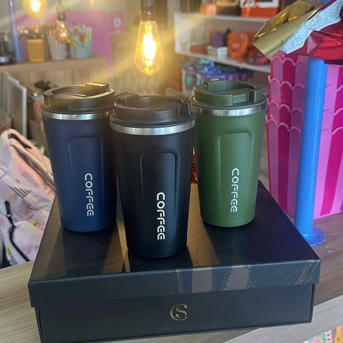 Caneca Copo Termico Coffee Inox Com Tampa Anti-vazamento