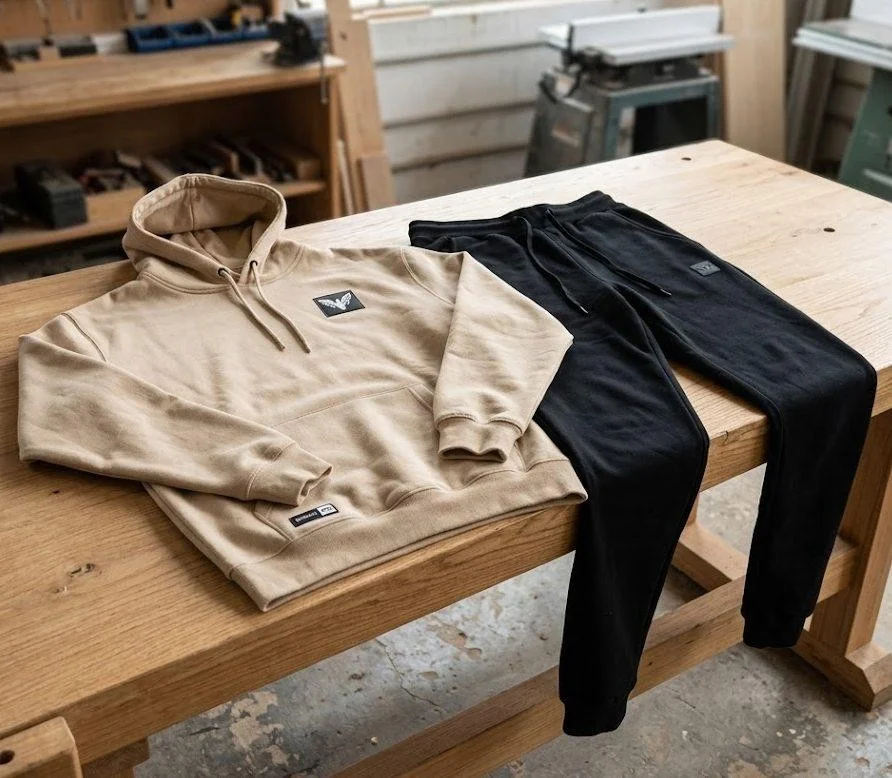 Conjunto De Frio Moletom Com Capuz Canguru Flanelado Preto