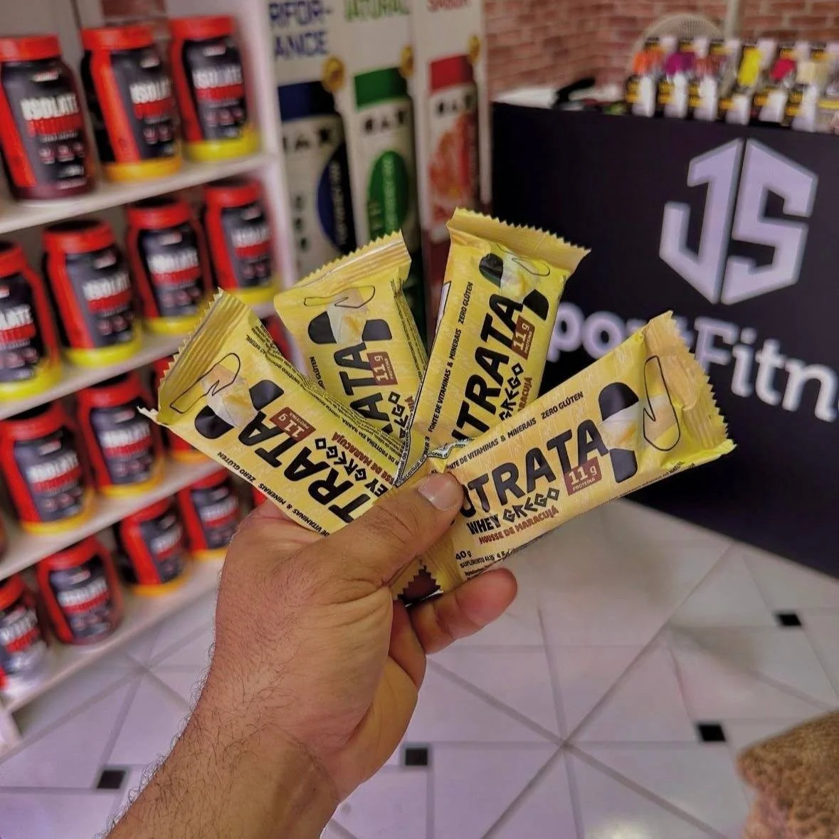 Barra Whey Grego 40g 12 Unidades Mousse De Maracujá Nutrata Mousse De Maracujá