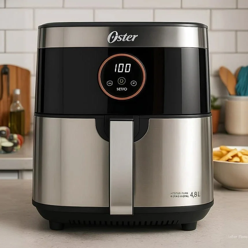 Fritadeira Sem Óleo 4,8 Litros Black Inox Ofrt660 Oster Preto 220v