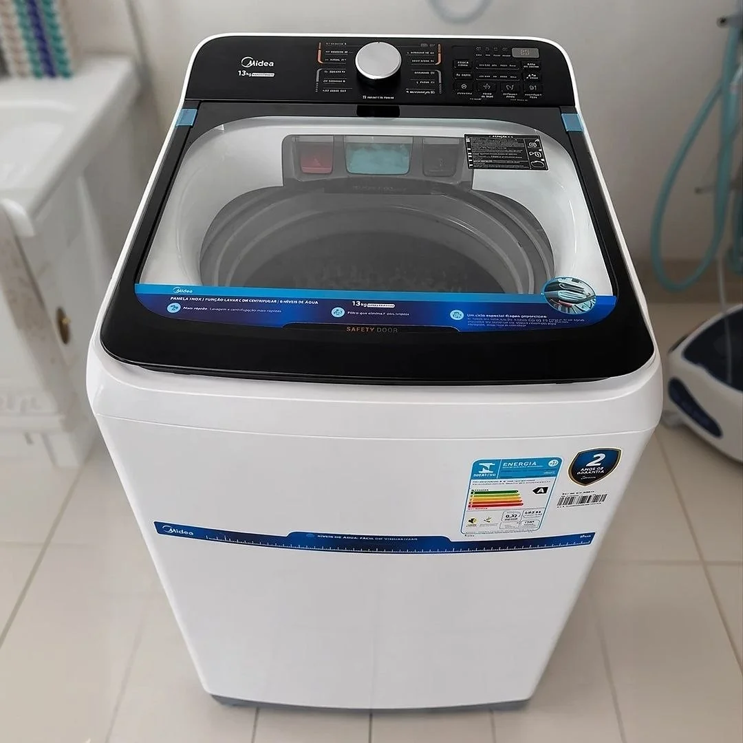 Lavadora de Roupas Midea 15kg Wave Agitador Branca 127V (MA512W150A/WK04)