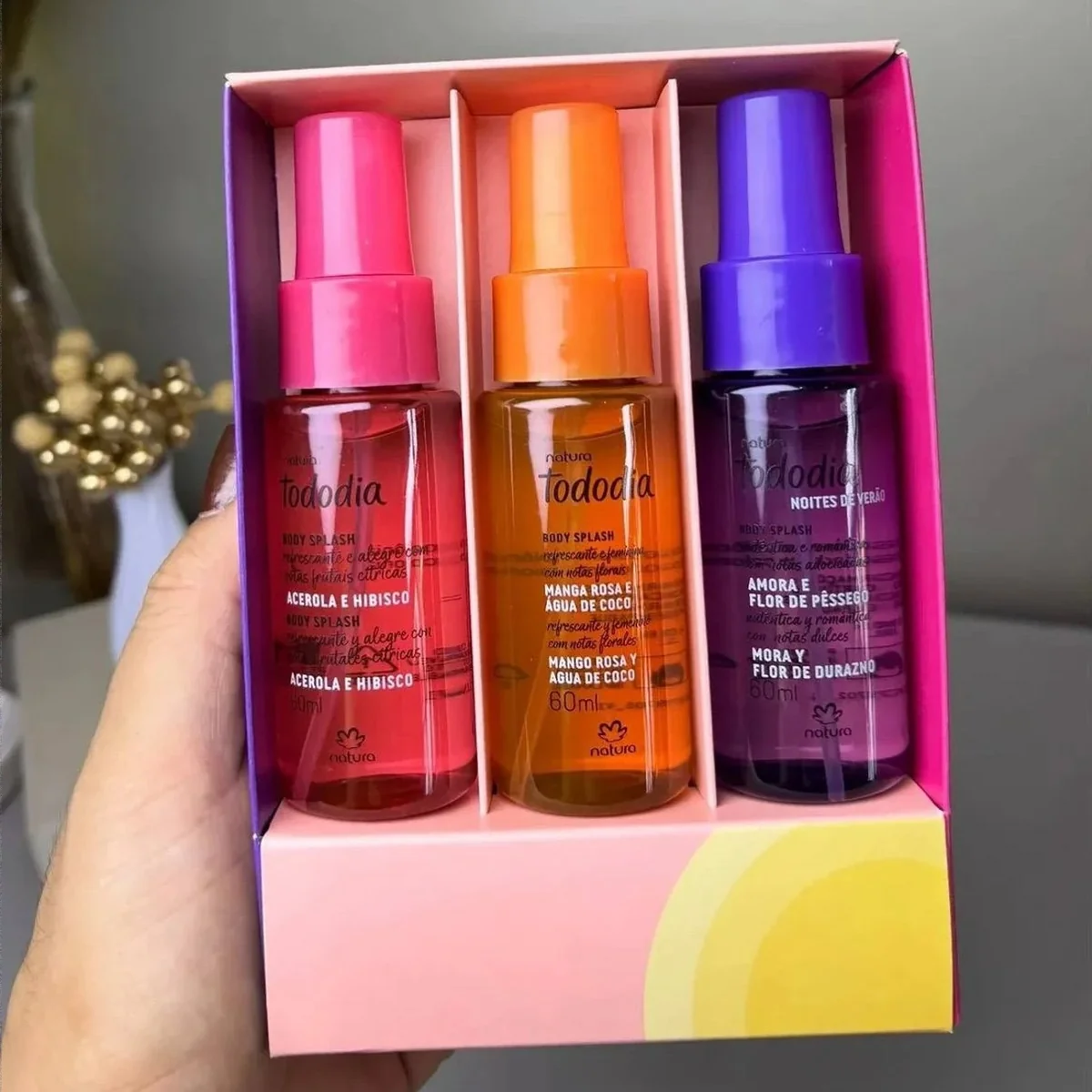 Kit Natura Tododia Body Splash Miniaturas Verão (3 Unidades)