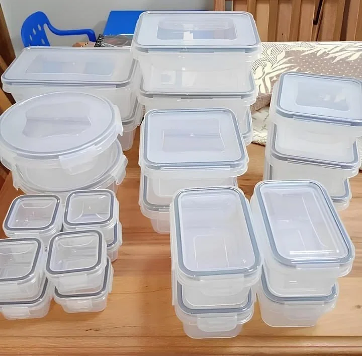 Conjunto 24 Potes Herméticos Croix Empilhavel Tampa E Trava! Cor Transparente