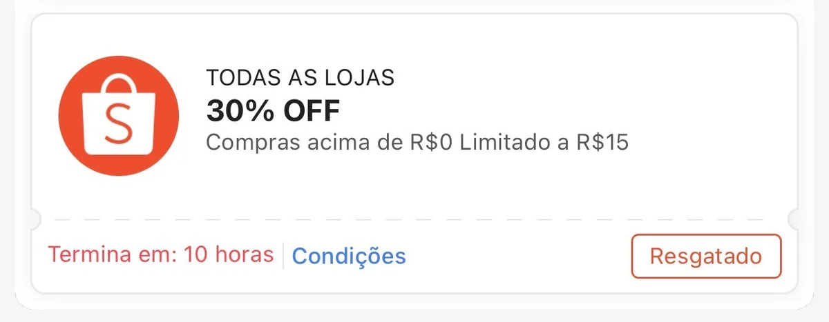 Resgate os cupons aqui https://s.shopee.com.br/8V5PSv5i6z