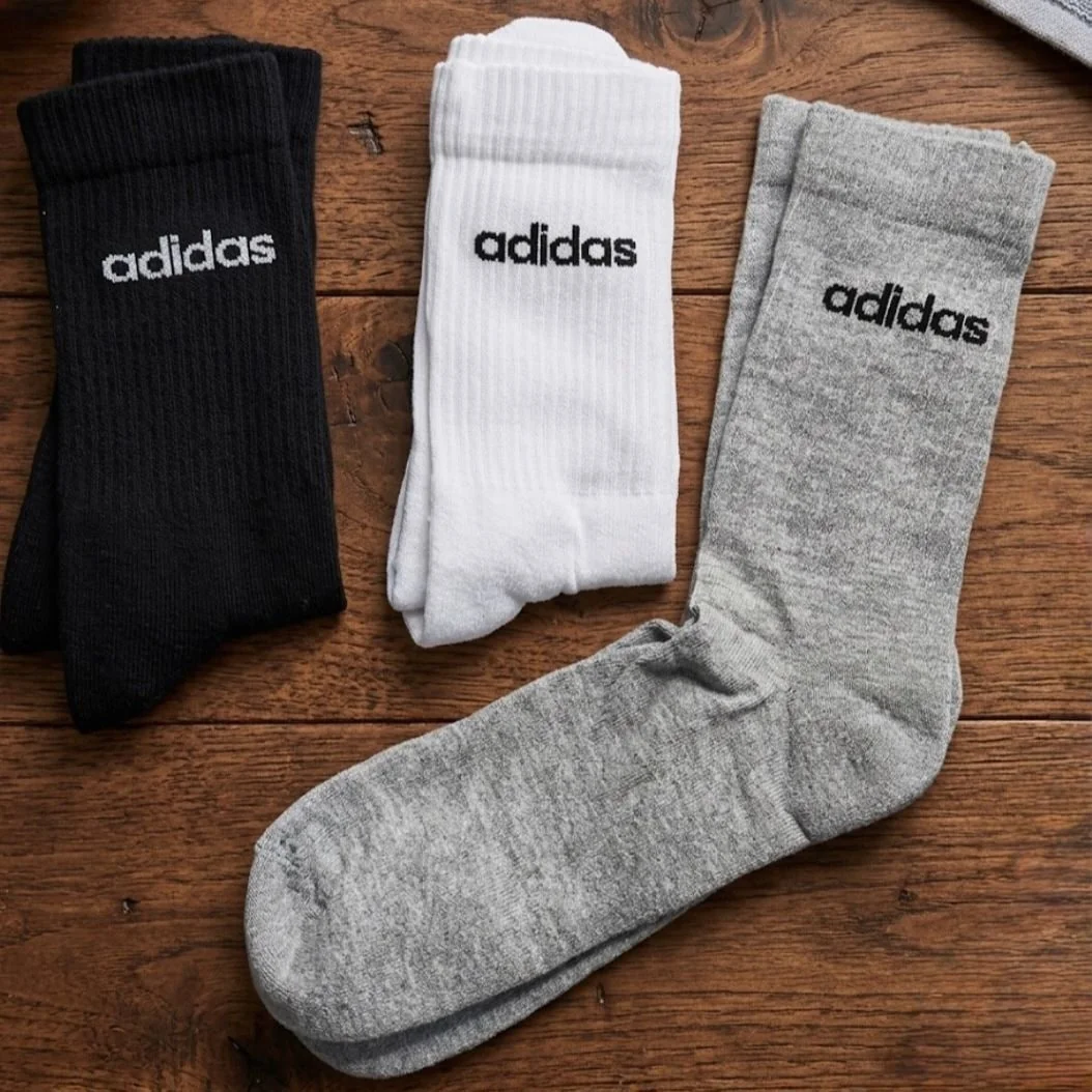 Kit Meia adidas Crew 3 Pares