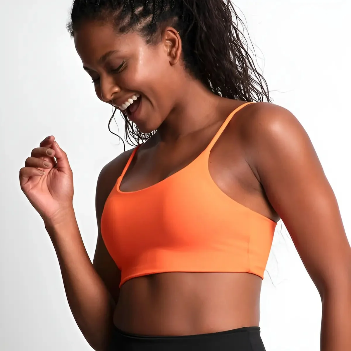 Top De Treino Feminino Impact adidas Impact Orange Liso P