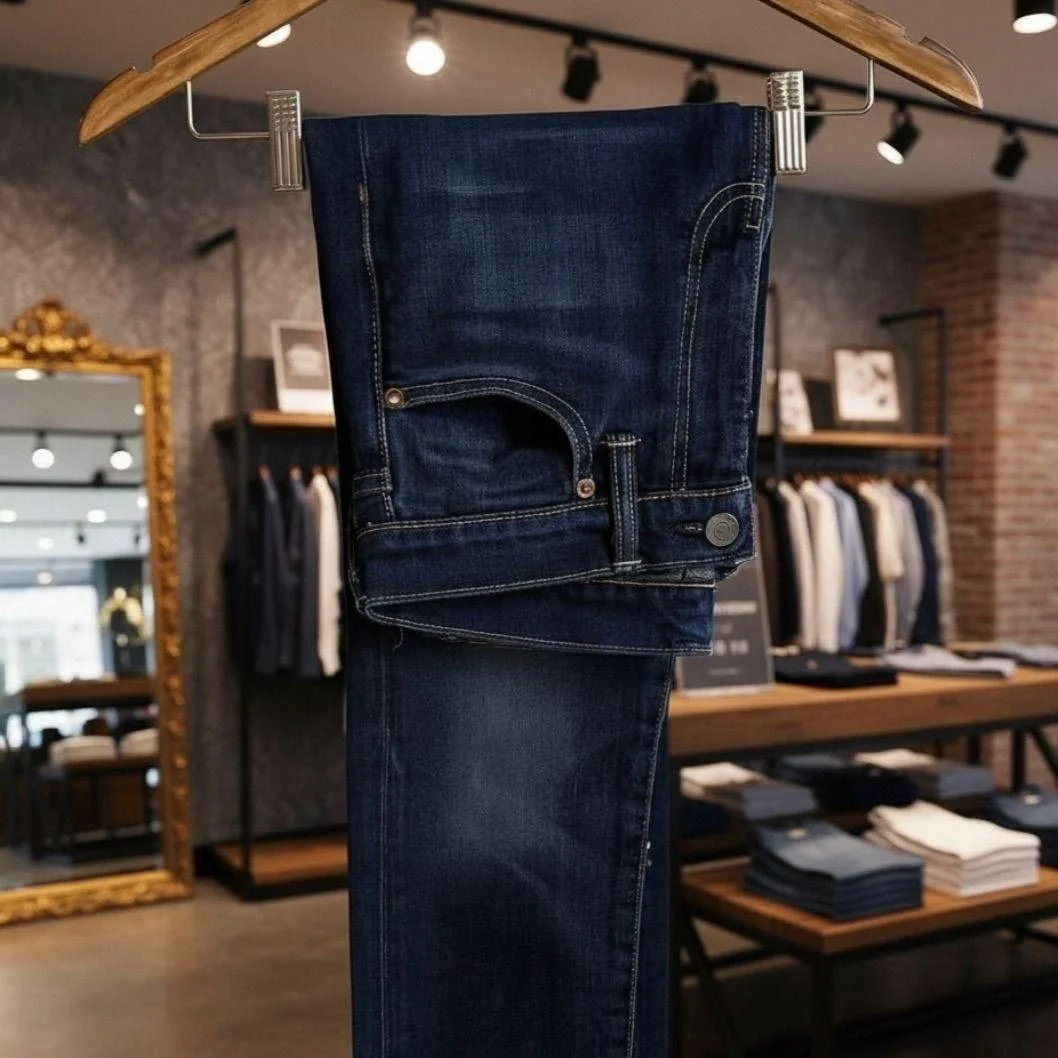 Calça Jeans Masculina Tradicional Corte Reto