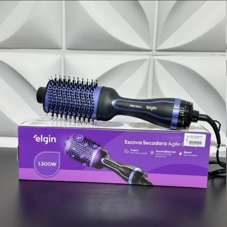 Escova Secadora Agile Glossy Elgin 1300W Bivolt