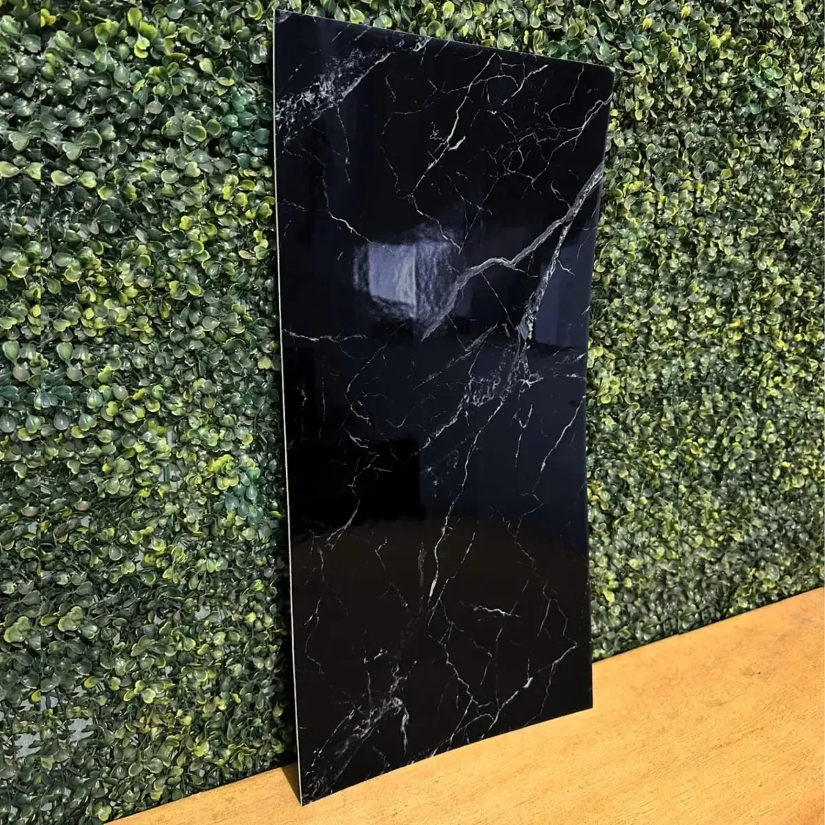 Placa Adesiva Mármore Parede 3d Kit 10 Porcelanato Lavável Painel Revestimento Decorativo Para Parede Preto