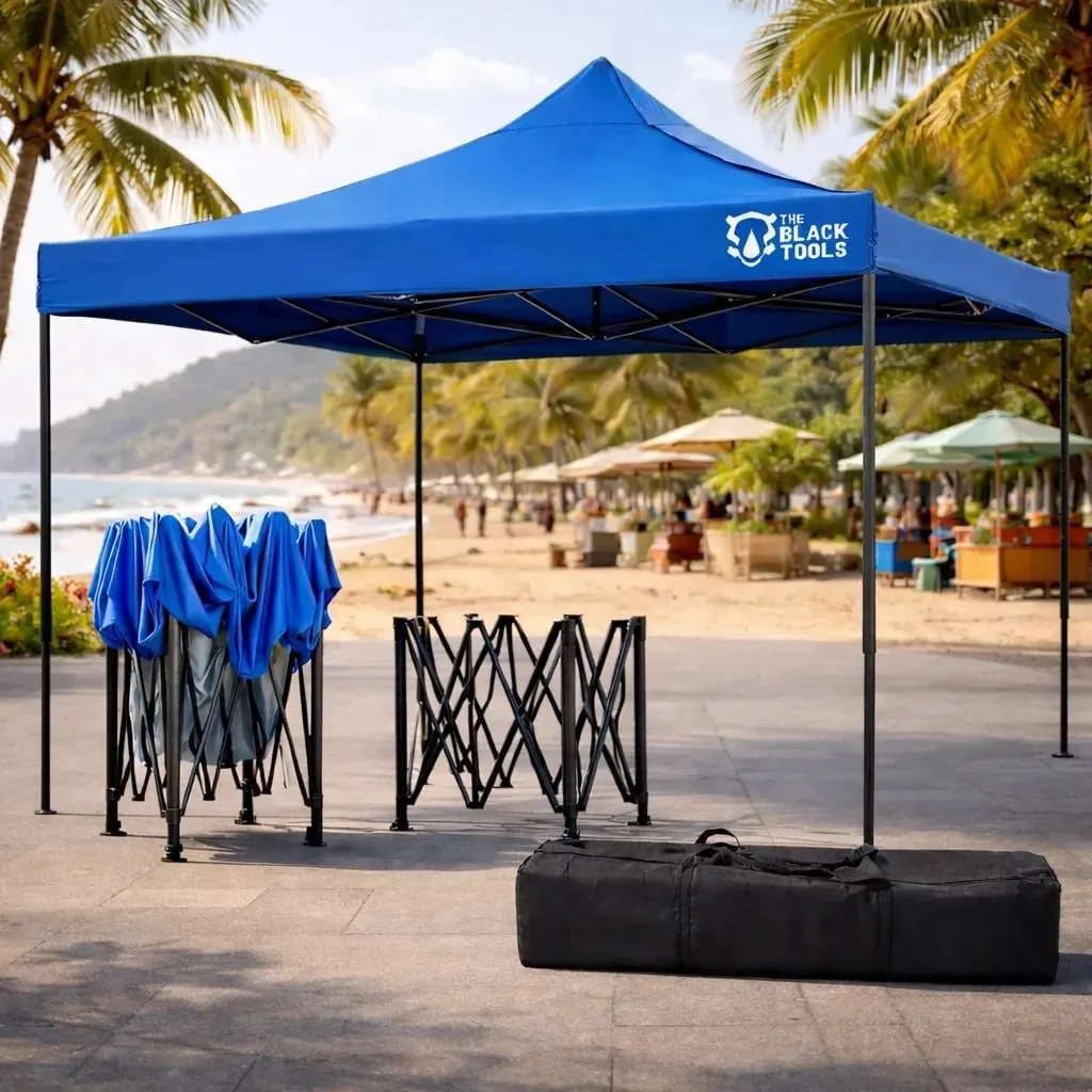 Tenda Sanfonada 3x3m Ajustável C/ Bolsa The Black Tools Azul