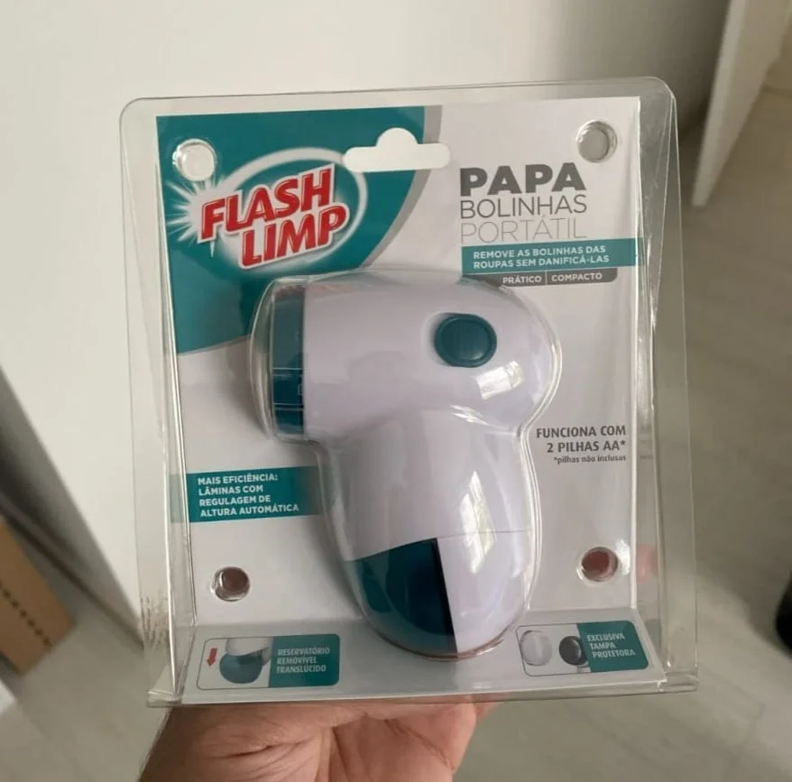 Papa Bolinhas Portátil, para remoção de bolinhas das roupas, CST0146, Flash Limp
