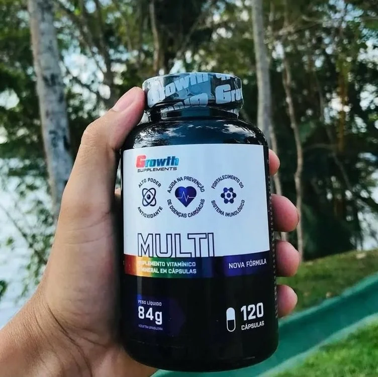 Multivitamínico 120 Cáps. Growth Supplements - Sabor Neutro (nova Fórmula)