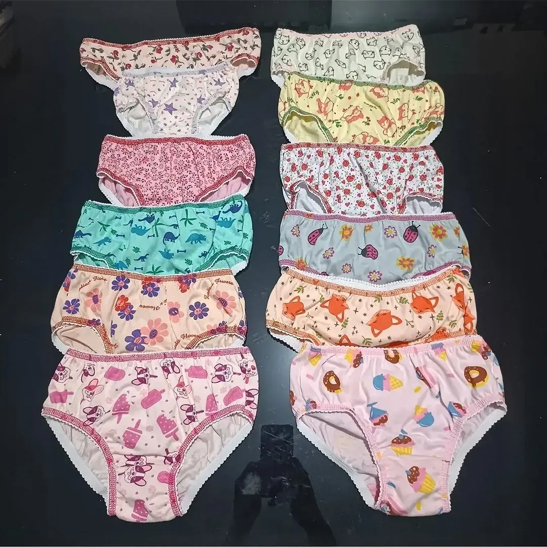 10 Calcinha Infantil Algodão Tradicional Menina Atacado