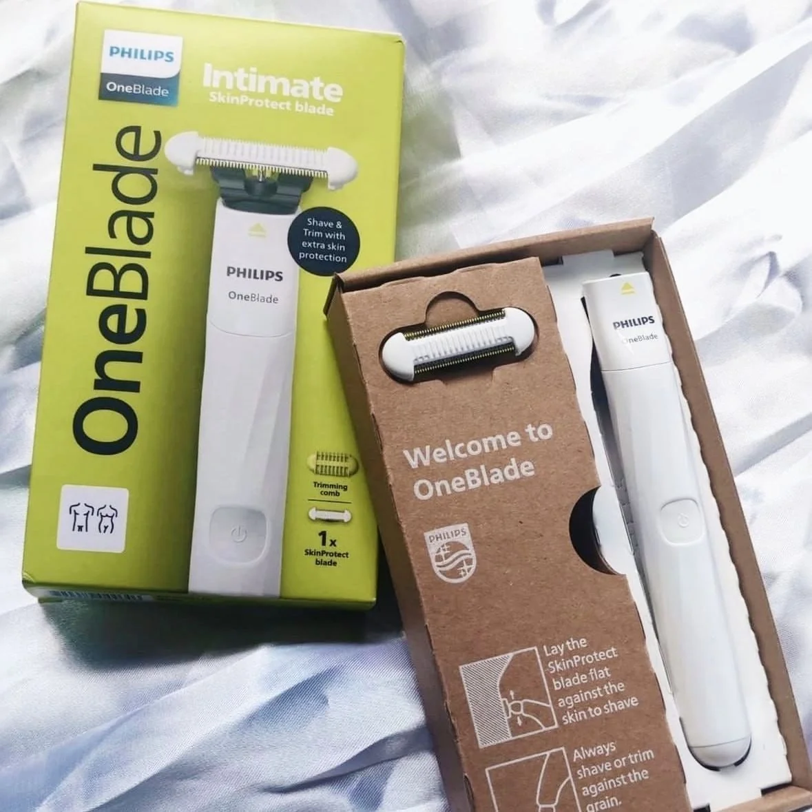 Aparador E Raspador Oneblade Intimate Qp1924/10 Philips Branco 127/220v