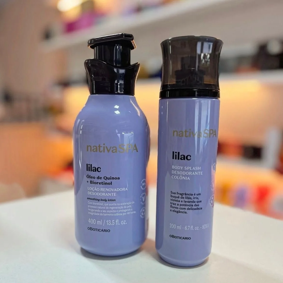 Combo Presente Dia Das Mães Nativa Spa Lilac: Loção Corporal 400ml + Body Splash 200ml