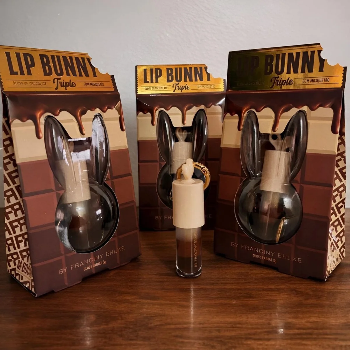 Gloss Labial Lip Bunny Triple - Fran By Franciny Ehlke Marrom