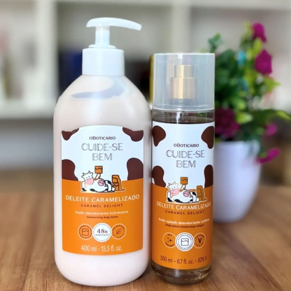 Combo Cuide-se Bem Deleite Caramelizado: Body Splash 200ml + Loção Corporal 400ml