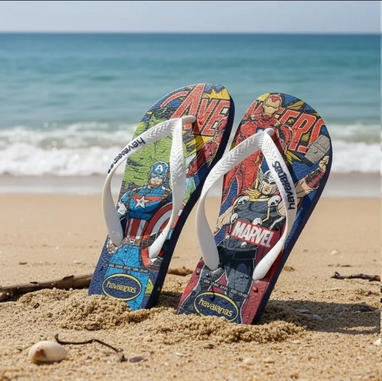Chinelo Havaianas Marvel Vingadores Sandalia Top Original Azul 43-44 Br