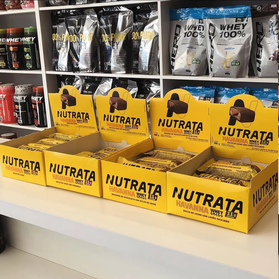 Whey Grego Bar Havanna & Limão Siciliano - Nutrata Display C/ 12 Barras de 40g
