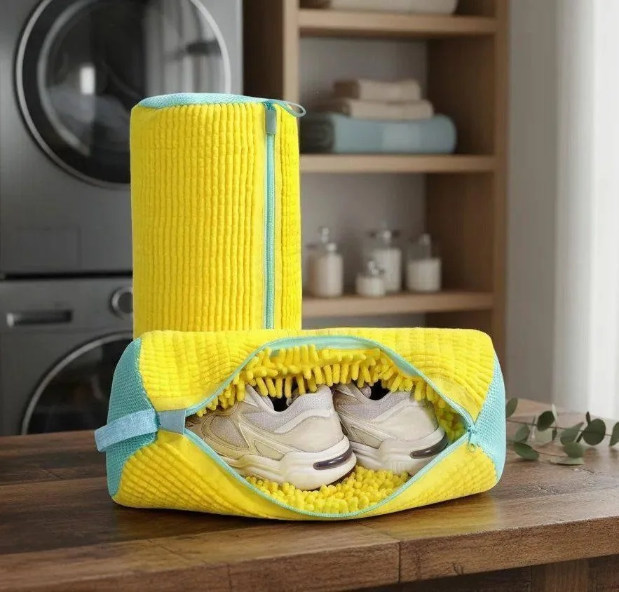 Saco Para Lavar Sapatos Para Máquina Lavar Anti-deformação Amarelo