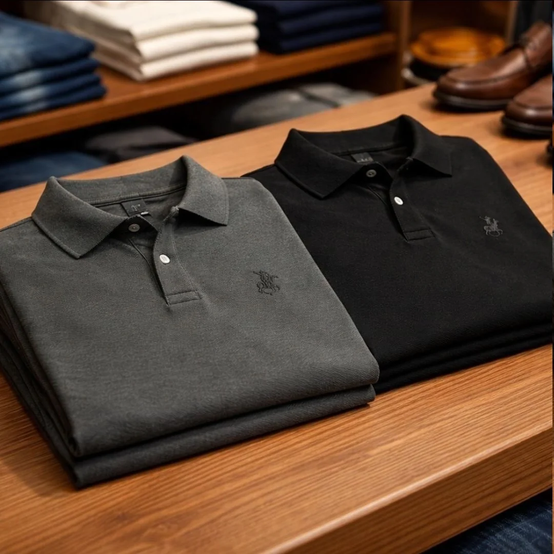 Kit 2 Camisa Polo Piquet Masculina Casual Premium